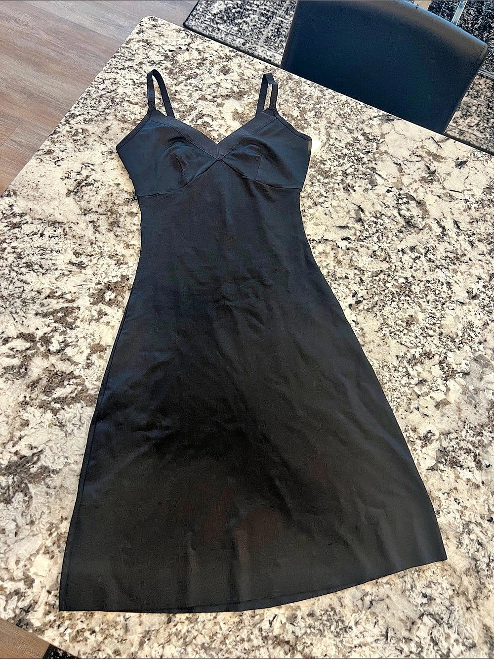 Spanx Higher Power Slip Black Midi Dress Small Like New